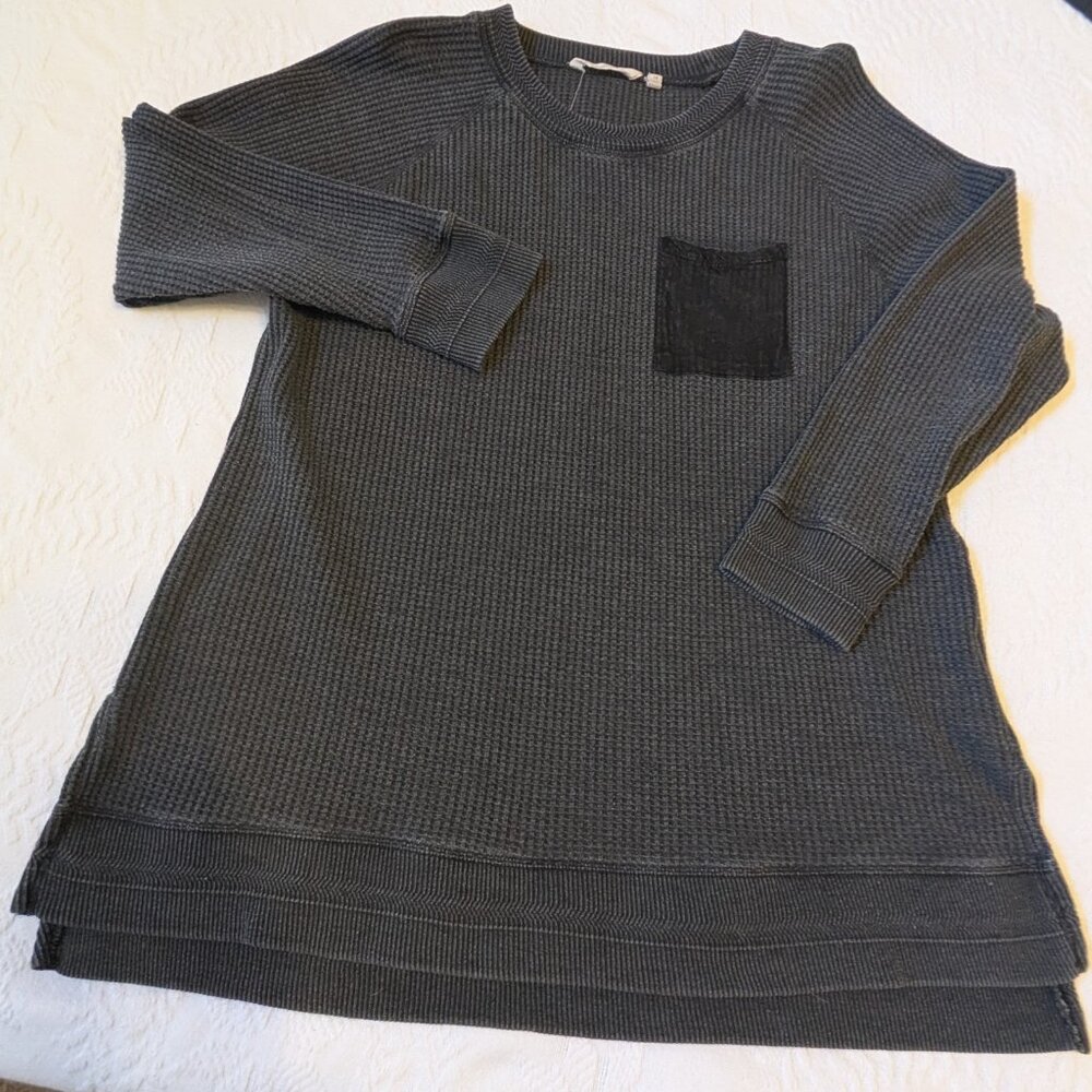 Soft Surroundings Charcoal Waffle Tunic Size 1X